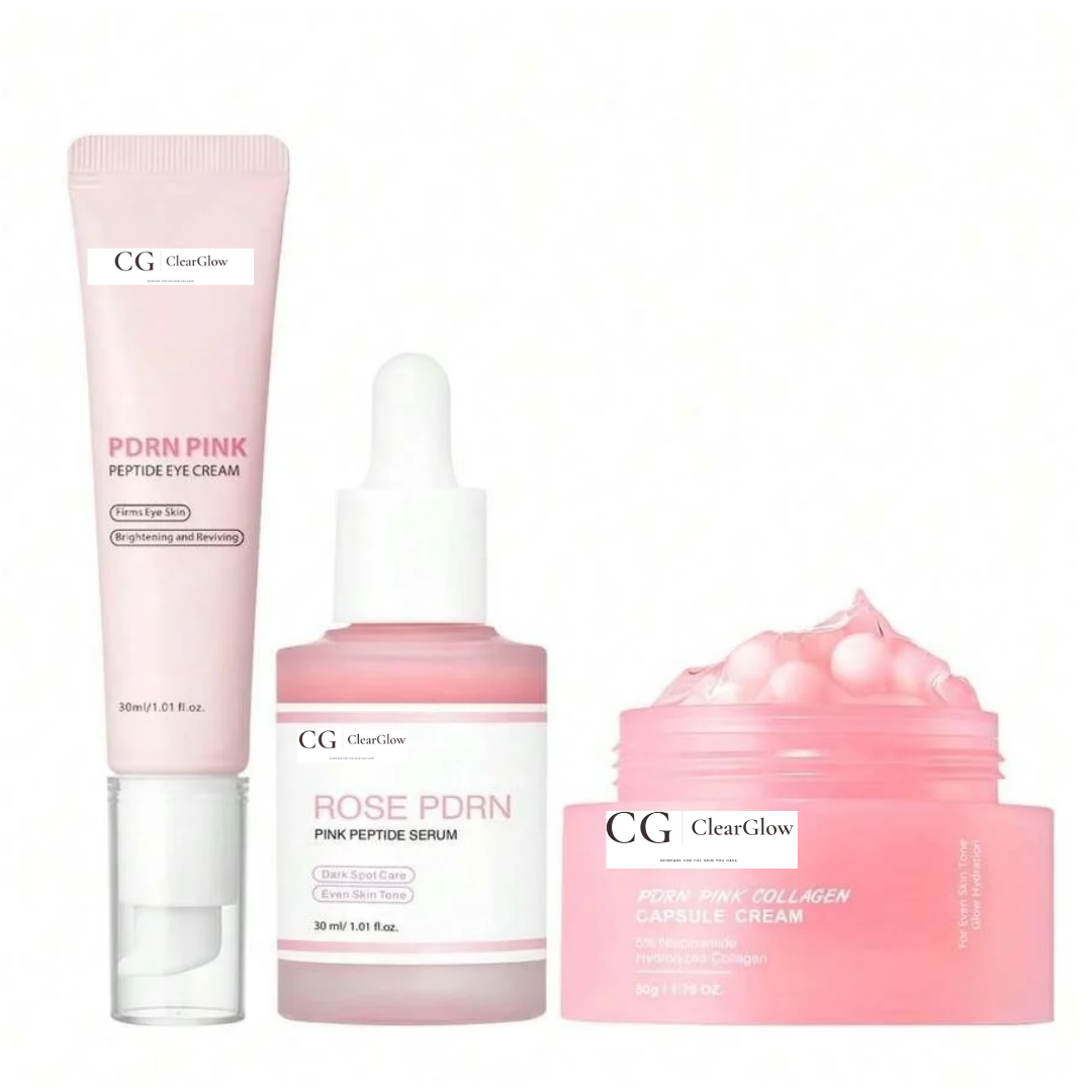 PDRN Pink Peptide Radiance Skincare Set (3-Piece)